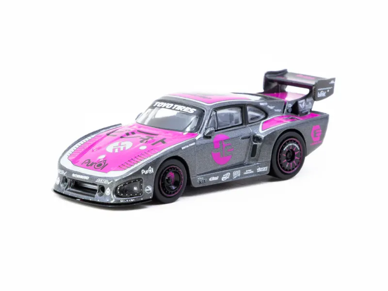 1:64 Tarmac - Bisimoto Porsche 935 K3V, grey/pink *Tarmac Cards* 1:64 Tarmac - Bisimoto Porsche 935 K3V, grey/pink *Tarmac Cards*