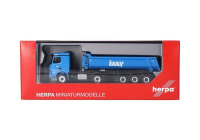 1:87 Herpa - Mercedes-Benz Arocs Classicspace Carnehl Rundmulden-Sattelzug 1:87 Herpa - Mercedes-Benz Arocs Classicspace Carnehl Rundmulden-Sattelzug "Knauf"