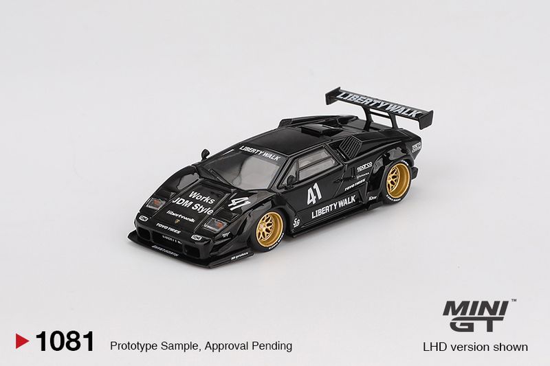 1:64 Mini GT - 2024 Lamborghini Countach LB-Works, black 1:64 Mini GT - 2024 Lamborghini Countach LB-Works, black