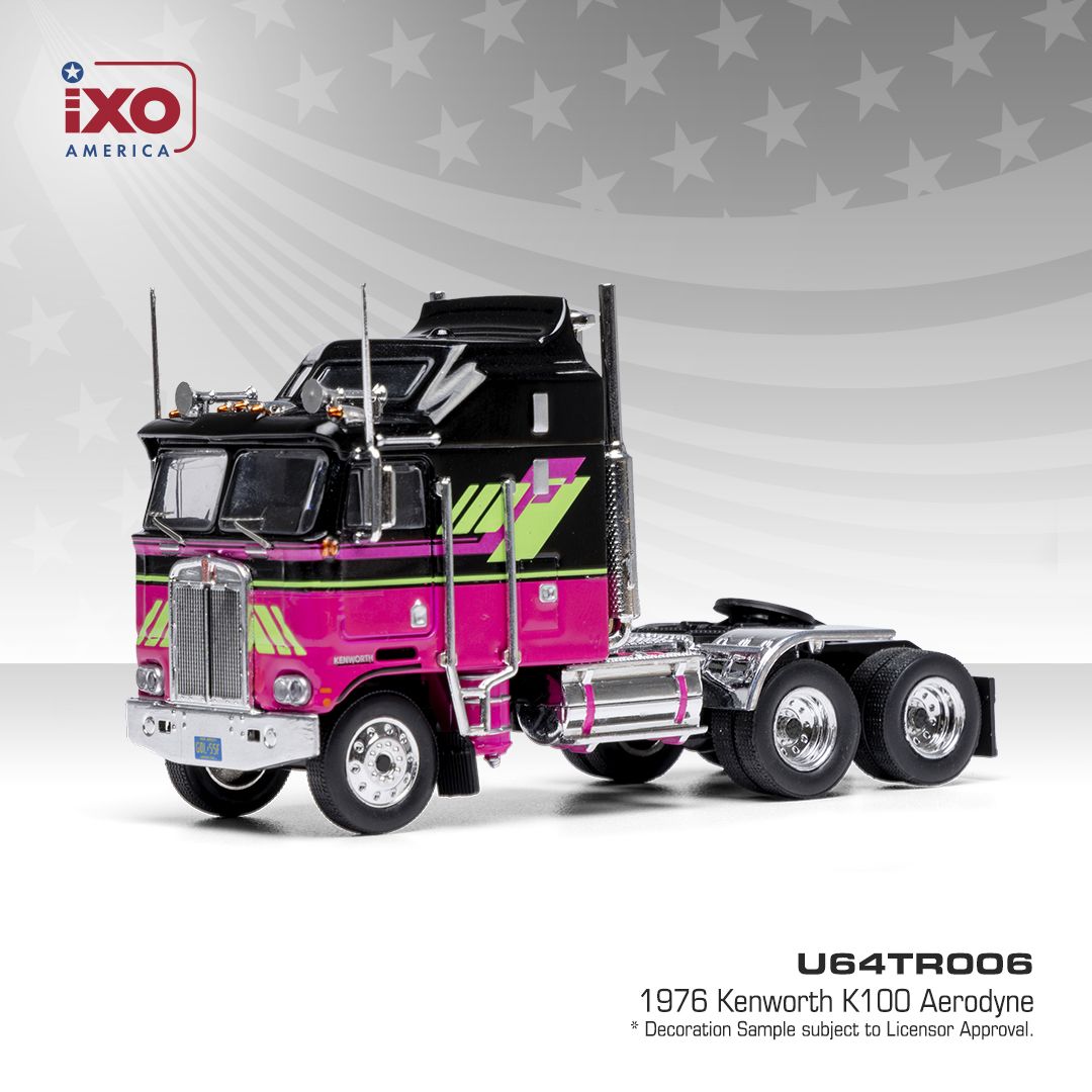 1:64 Ixo USA - 1976 Kenworth K100 Aerodyne, black/pink