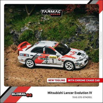1:64 Tarmac - 1997 Mitsubishi Lancer Evolution IV Rallye Monte-Carlo #1 Tommi Mäkinen/Seppo Harjanne 1:64 Tarmac - 1997 Mitsubishi Lancer Evolution IV Rallye Monte-Carlo #1 Tommi Mäkinen/Seppo Harjanne