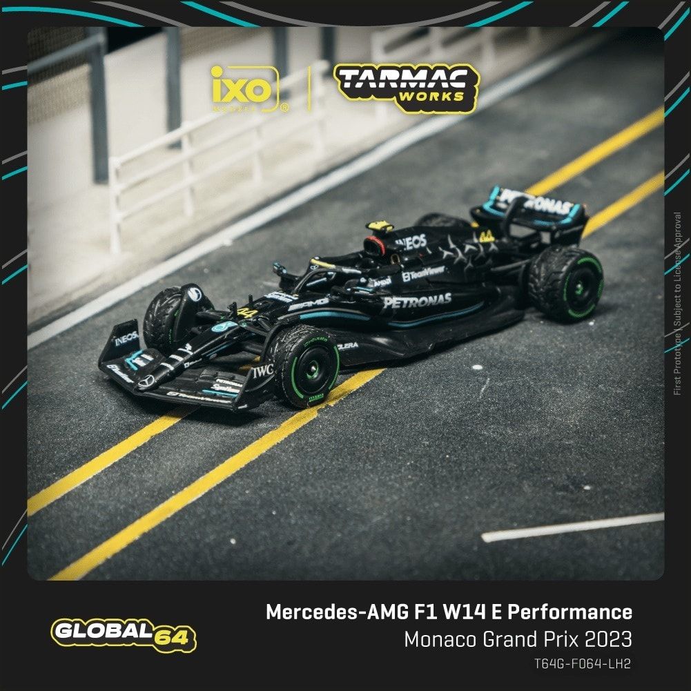 1:64 Tarmac - 2023 Mercedes-AMG F1 W14 E Performance #44 Monaco Grand Prix