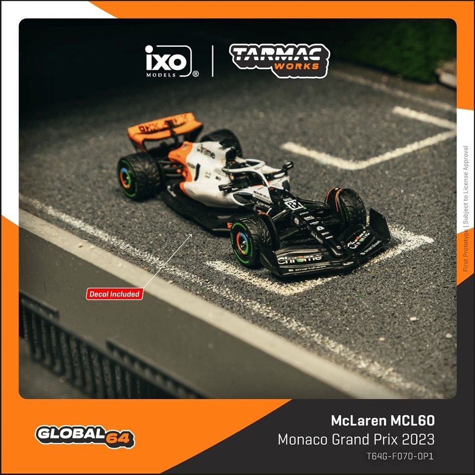 1:64 Tarmac - 2023 McLaren MCL60 #81 Oscar Piastri Monaco Grand Prix