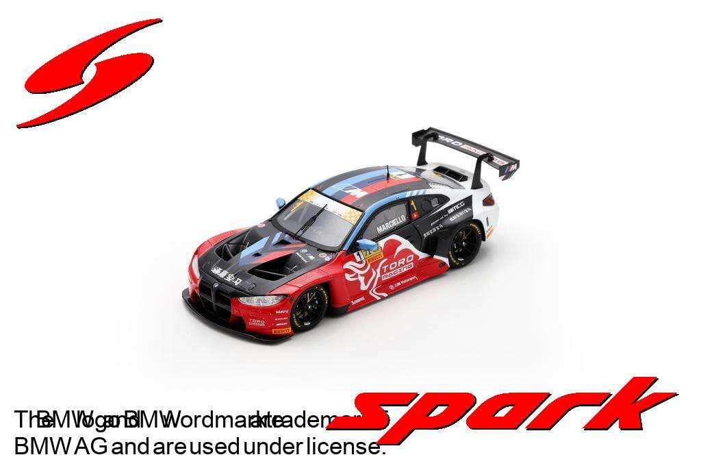 1:43 Spark - BMW M4 GT3 No.1 TORO Racing powered by MCG FIA GT World Cup Macau 2024 Raffaele Marciello