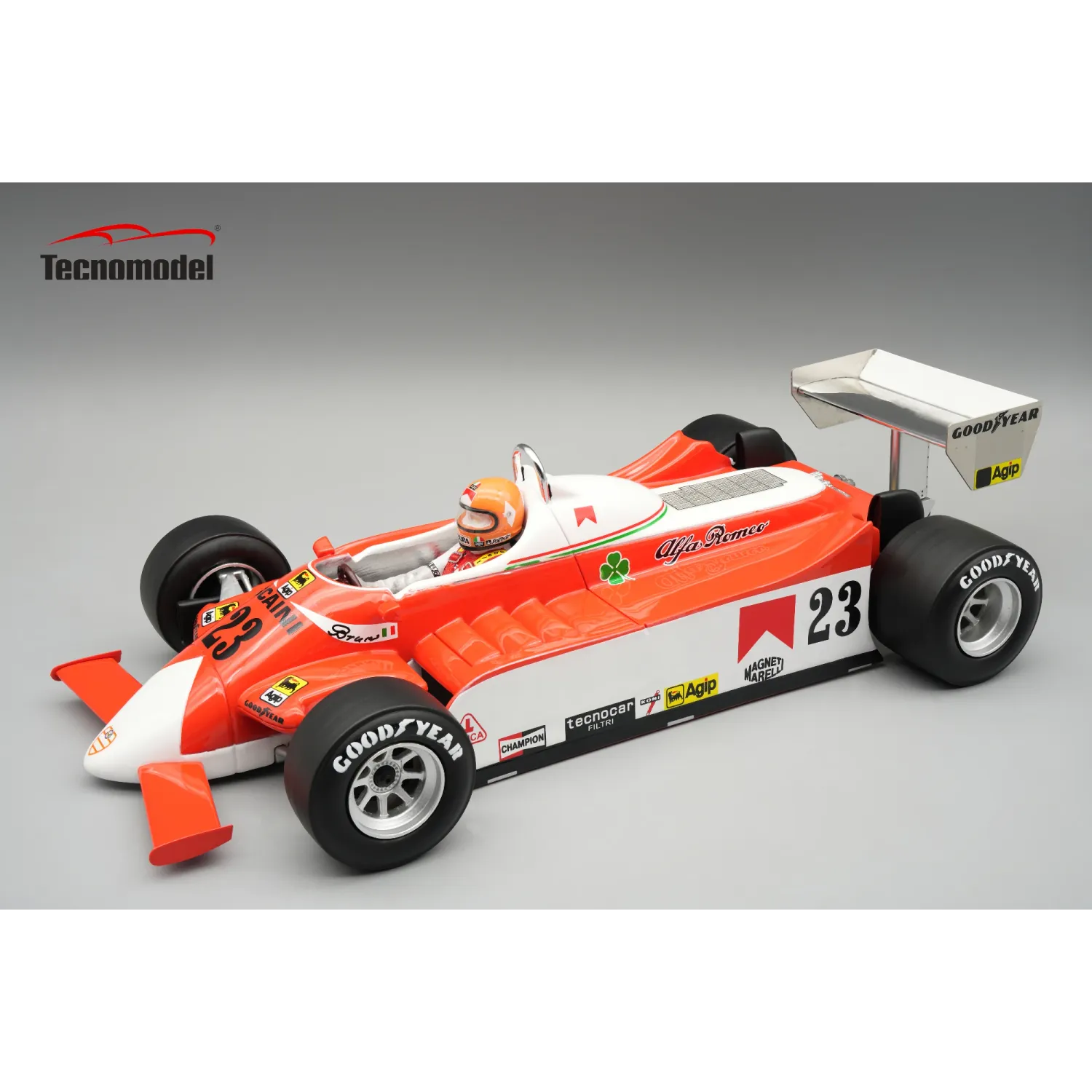 1:18 Tecnomodel - Alfa Romeo 179 1980 USA EAST GP B. Giacomelli *With Driver Figure*