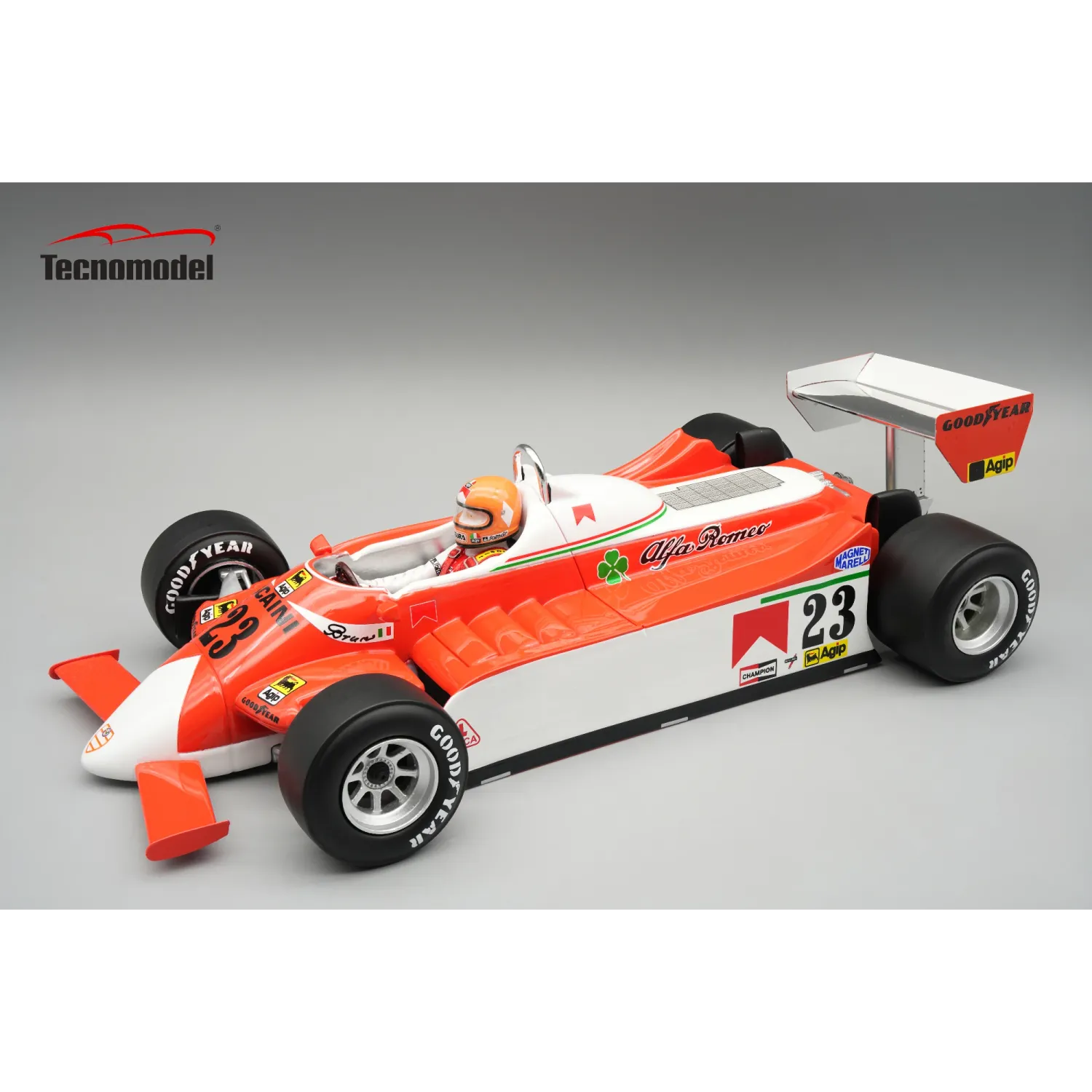 1:18 Tecnomodel - Alfa Romeo 179 1980 Monaco GP B. Giacomelli *With Driver Figure*