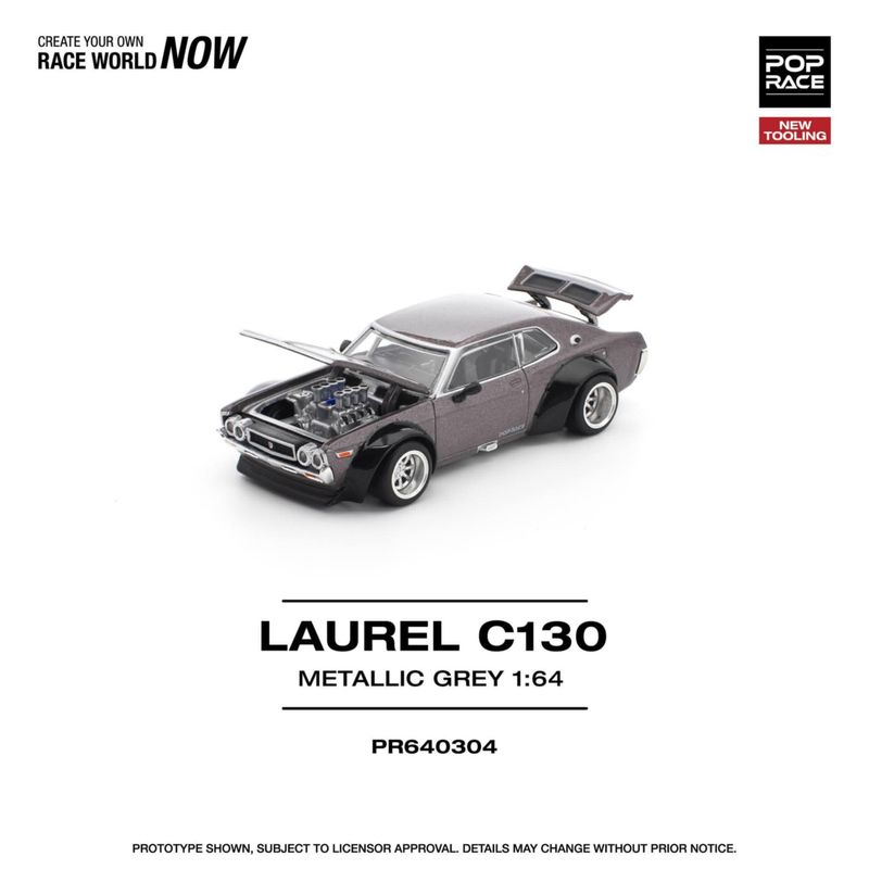 1:64 Pop Race Limited - Laurel C130, metallic grey 1:64 Pop Race Limited - Laurel C130, metallic grey