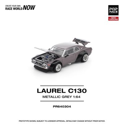1:64 Pop Race Limited - Laurel C130, metallic grey 1:64 Pop Race Limited - Laurel C130, metallic grey