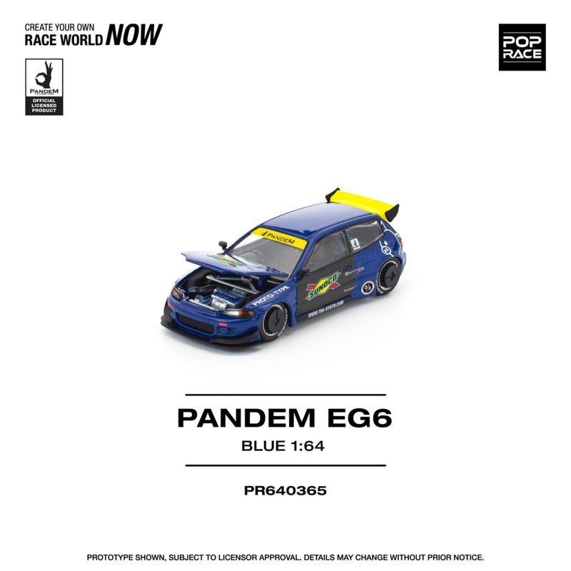 1:64 Pop Race Limited - Pandem Civic EG6, blue/black 1:64 Pop Race Limited - Pandem Civic EG6, blue/black
