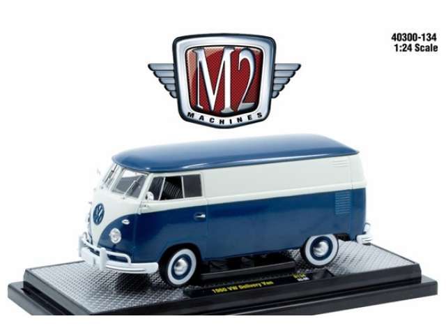 1:24 M2 Machines - 1960 Volkswagen Delivery Van, blue/white