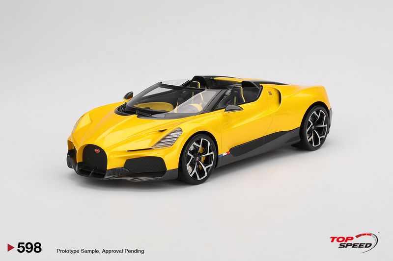 1:18 TSM - 2023 Bugatti W16 Mistral Yellow