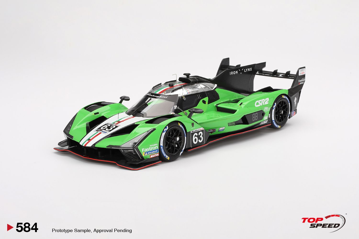 1:18 TSM - Lamborghini SC63 3.8L V8 Turbo Team Lamborghini Iron lynx #63 12h Sebring 2024 M. Cairoli - A. Caldarelli - R. Grosjean