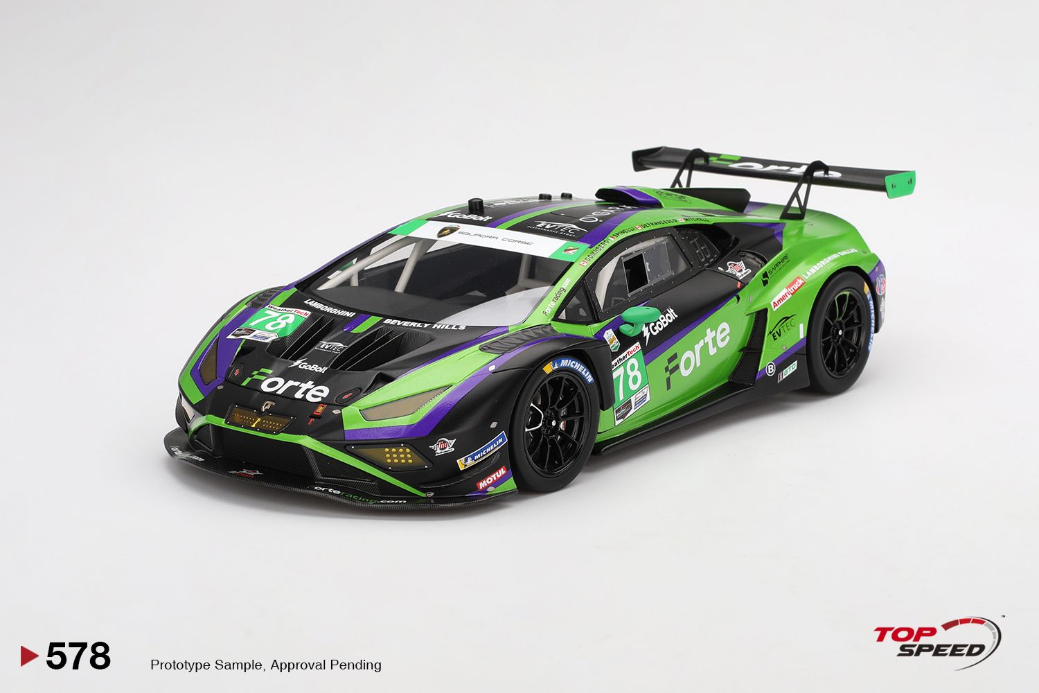 1:18 TSM - Lamborghini Huracan Gt3 Evo2 Team Forte Racing #78 24h Daytona 2024 L. Spinelli - M. Goikhberg - D. De Francesco - S. Mitchell