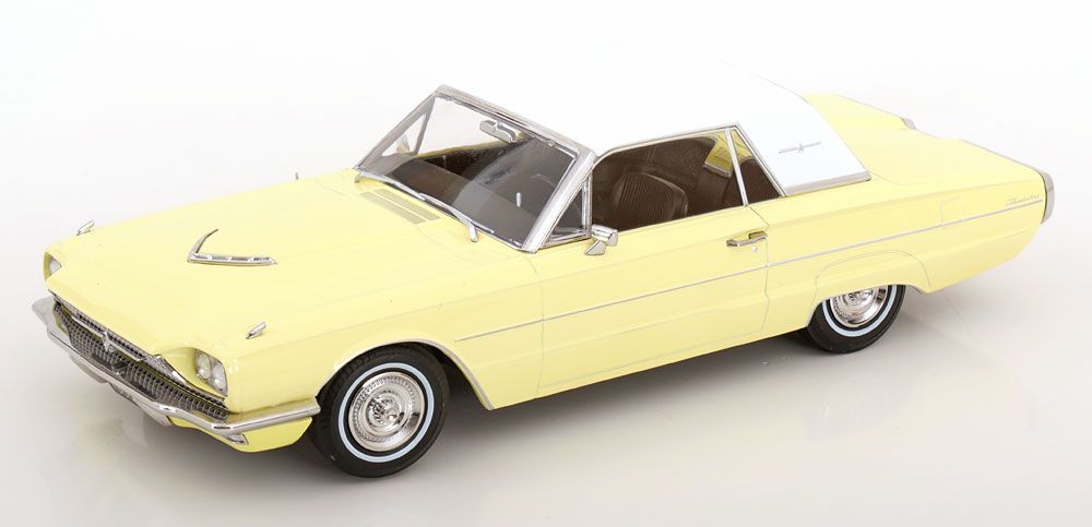 1:18 KK Scale - Ford Thunderbird Hardtop Coupe 1966 hellgelb/weiß