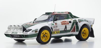 1:18 Kyosho - Lancia Stratos HF Alitalia #4 Winner Rally Sanremo 1976 B. Waldegaard - H. Thorszelius 1:18 Kyosho - Lancia Stratos HF Alitalia #4 Winner Rally Sanremo 1976 B. Waldegaard - H. Thorszelius