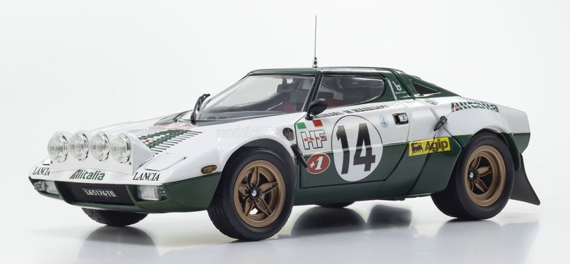 1:18 Kyosho - Lancia Stratos HF Alitalia #4 Winner Rally Montecarlo 1975 S. Munari - M. Mannucci 1:18 Kyosho - Lancia Stratos HF Alitalia #4 Winner Rally Montecarlo 1975 S. Munari - M. Mannucci