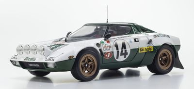 1:18 Kyosho - Lancia Stratos HF Alitalia #4 Winner Rally Montecarlo 1975 S. Munari - M. Mannucci