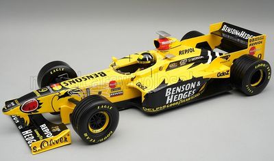 1:18 Tecnomodel - Jordan F1 198 Honda MF-301 HC #9 Winner Belgium GP 1998 D. Hill *With Driver Figure* 1:18 Tecnomodel - Jordan F1 198 Honda MF-301 HC #9 Winner Belgium GP 1998 D. Hill *With Driver Figure*