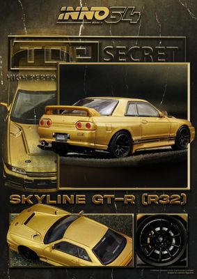 1:64 Inno64 - Nissan Top Secret BNR32 GT-R (650R), gold 1:64 Inno64 - Nissan Top Secret BNR32 GT-R (650R), gold