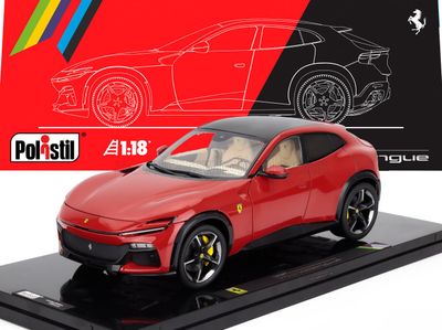 1:18 Polistil - 2022 Ferrari Purosangue Rosso Corsa 322 *Mit Vitrine*