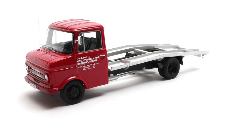 1:43 Matrix - Opel Blitz Hahn Porsche service red '65-'75