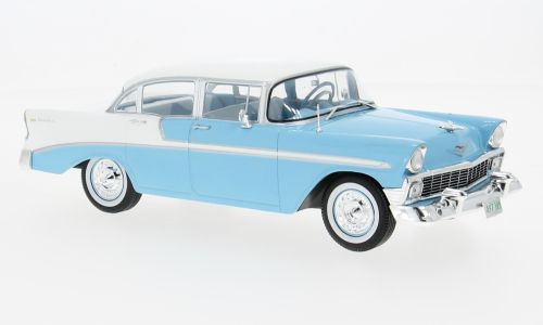 1:24 Whitebox - 1956 Chevrolet Bel Air 4-Door HardTop hellblau , weiss