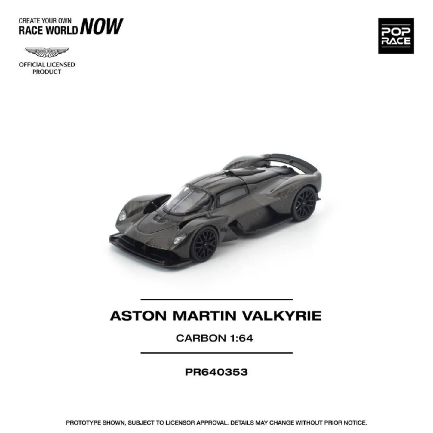 1:64 Pop Race Limited - Aston Martin Valkyrie, carbon Edition