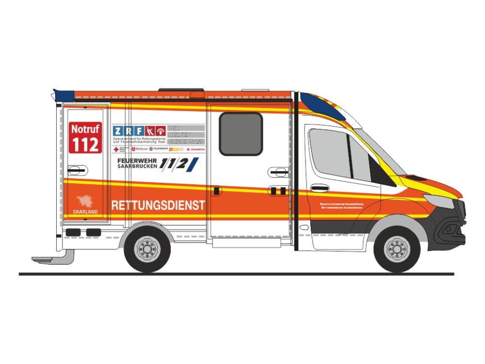 1:87 Rietze - Mercedes Benz SPRINTER Strobel ZRF- BF Saarbrücken 2018