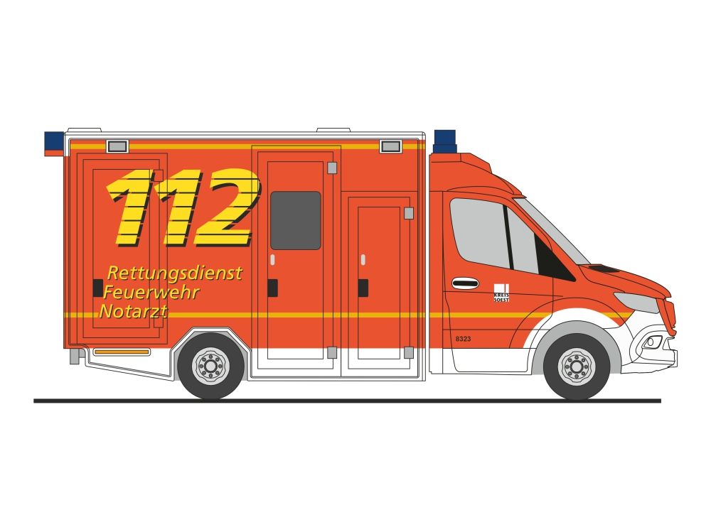 1:87 Rietze - Mercedes Benz SPRINTER GSF Rettungdienst Soest 2018