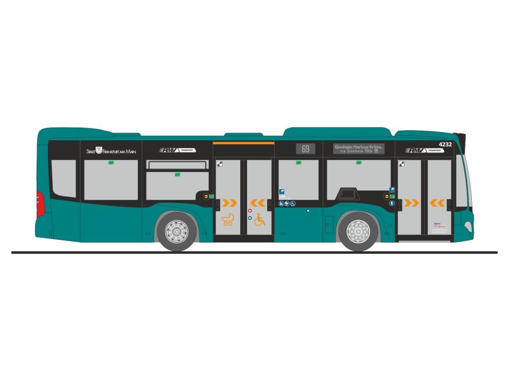 1:87 Rietze - Mercedes Benz CITARO K traffiQ Frankfurt 2012
