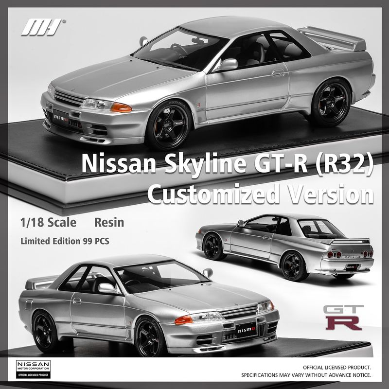 1:18 Motorhelix - 1989 Nissan Skyline GT-R (R32) Silver 1:18 Motorhelix - 1989 Nissan Skyline GT-R (R32) Silver