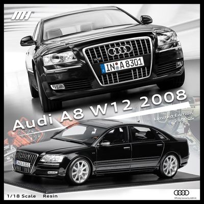 1:18 Motorhelix - 2008 Audi A8 L W12 Quattro Black 1:18 Motorhelix - 2008 Audi A8 L W12 Quattro Black