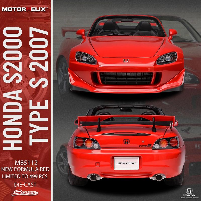 1:18 Motorhelix - 2007 Honda S2000 Type S Hard Top Red *Withe Extra Engine & Accessories* 1:18 Motorhelix - 2007 Honda S2000 Type S Hard Top Red *Withe Extra Engine & Accessories*