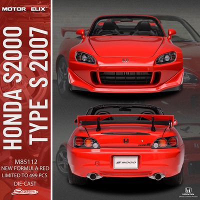 1:18 Motorhelix - 2007 Honda S2000 Type S Hard Top Red *Withe Extra Engine & Accessories* 1:18 Motorhelix - 2007 Honda S2000 Type S Hard Top Red *Withe Extra Engine & Accessories*