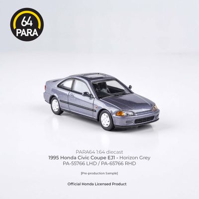 1:64 Para64 - 1995 Honda Civic Coupe EJ1, horizon grey RHD 1:64 Para64 - 1995 Honda Civic Coupe EJ1, horizon grey RHD