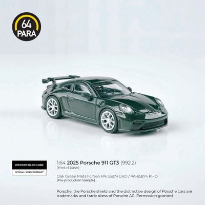 1:64 Para64 - 2025 Porsche 911 GT3 (992.2), Oak Green Metallic Neo LHD 1:64 Para64 - 2025 Porsche 911 GT3 (992.2), Oak Green Metallic Neo LHD