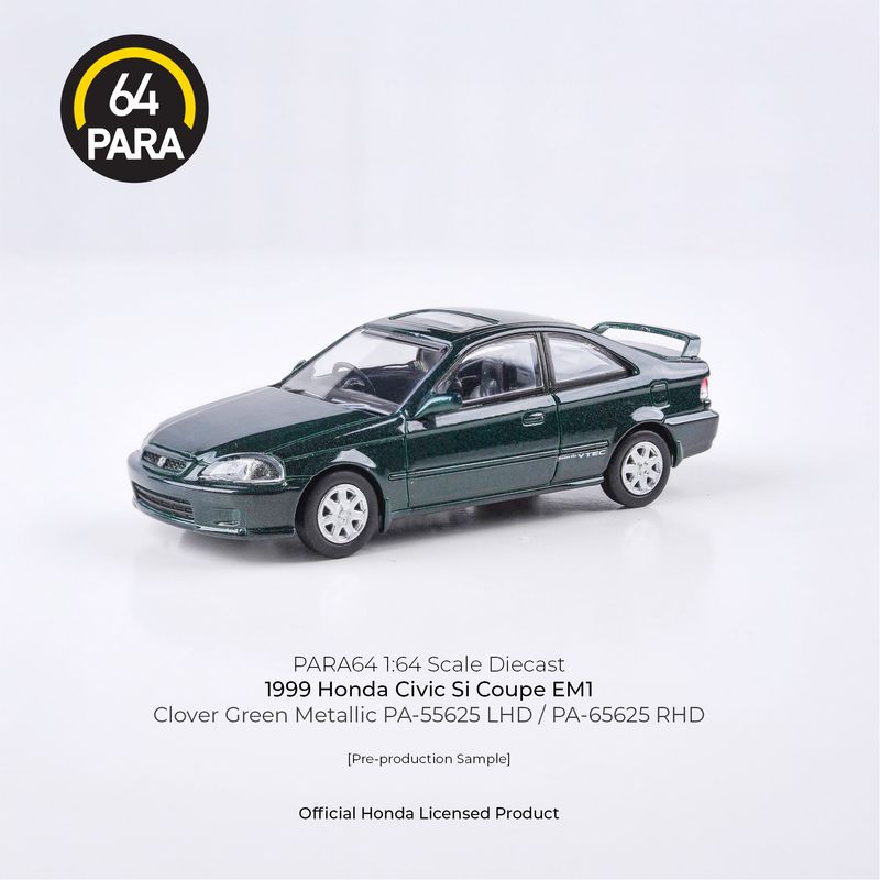 1:64 Para64 - 1999 Honda Civic EM1, clover green pearl RHD 1:64 Para64 - 1999 Honda Civic EM1, clover green pearl RHD