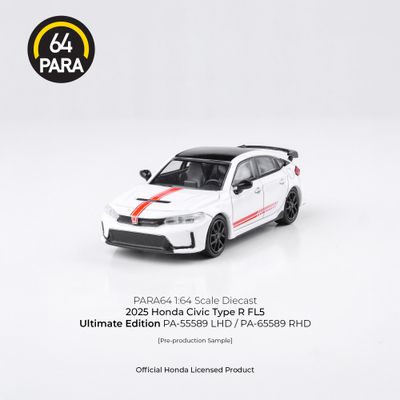 1:64 Para64 - 2025 Honda Civic Type R Ultimate Edition, white/red LHD 1:64 Para64 - 2025 Honda Civic Type R Ultimate Edition, white/red LHD