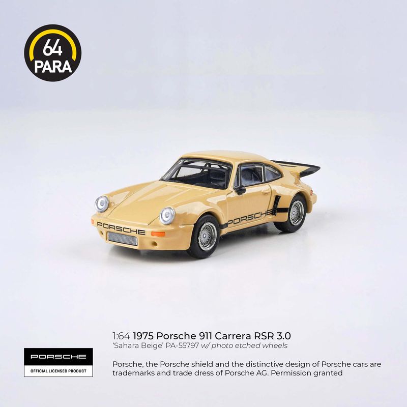 1:64 Para64 - Porsche 911 Carrera RSR 3.0 *with Photo Etch Wheels*, sahara beige 1:64 Para64 - Porsche 911 Carrera RSR 3.0 *with Photo Etch Wheels*, sahara beige
