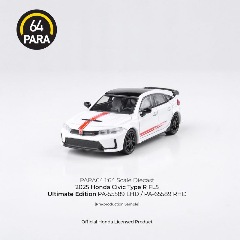 1:64 Para64 - 2025 Honda Civic Type R Ultimate Edition, white/red RHD 1:64 Para64 - 2025 Honda Civic Type R Ultimate Edition, white/red RHD