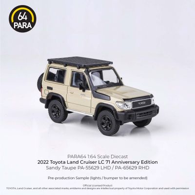 1:64 Para64 - 2023 Toyota Land Cruiser 71, sandy taupe Anniversary Ed RHD 1:64 Para64 - 2023 Toyota Land Cruiser 71, sandy taupe Anniversary Ed RHD