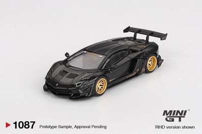 1:64 Mini GT - 2025 Lamborghini Aventador LB-Works Limited Edition, matte black 1:64 Mini GT - 2025 Lamborghini Aventador LB-Works Limited Edition, matte black