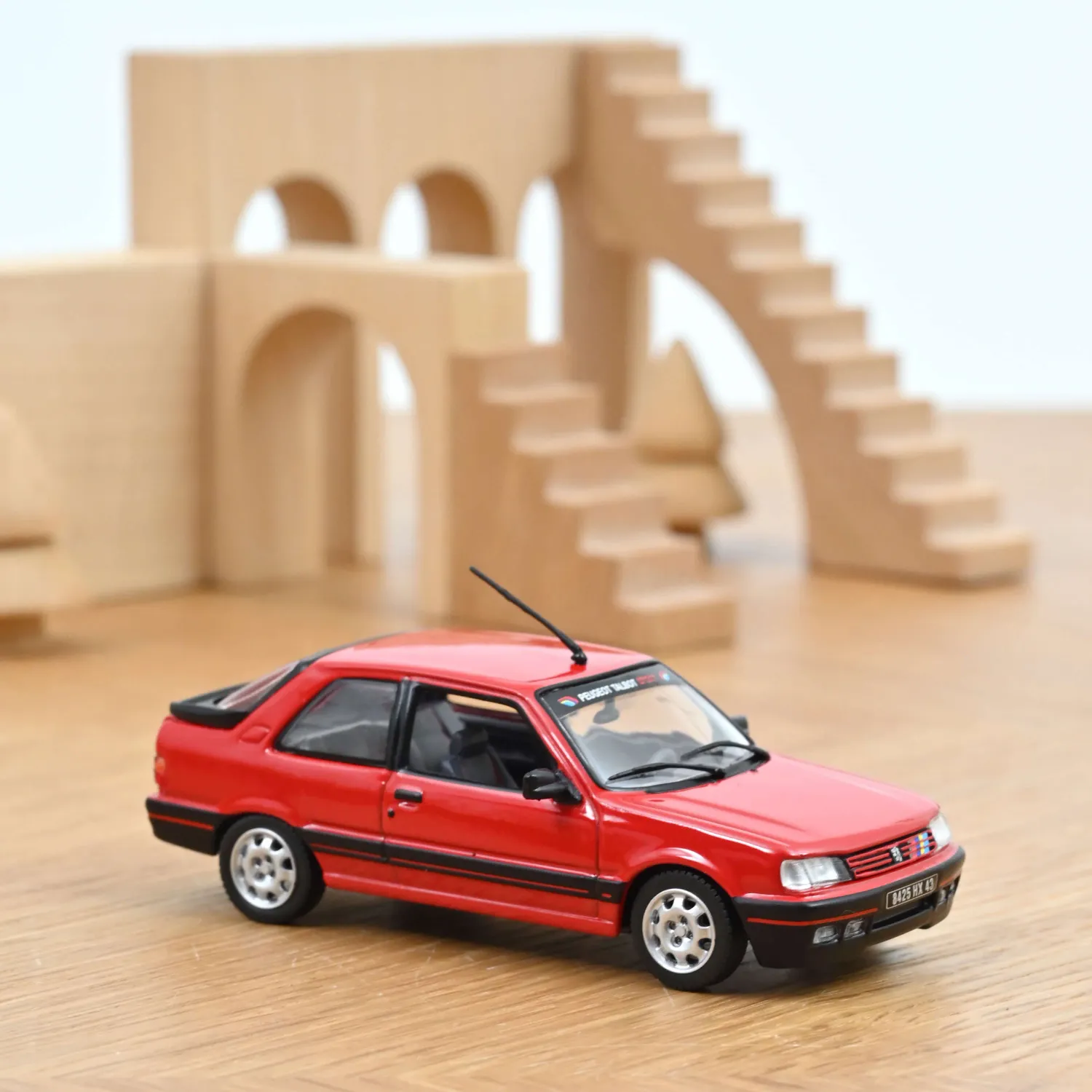 1:43 Norev - Peugeot 309 GTi 1987 Vallelunga Red with deco PTS