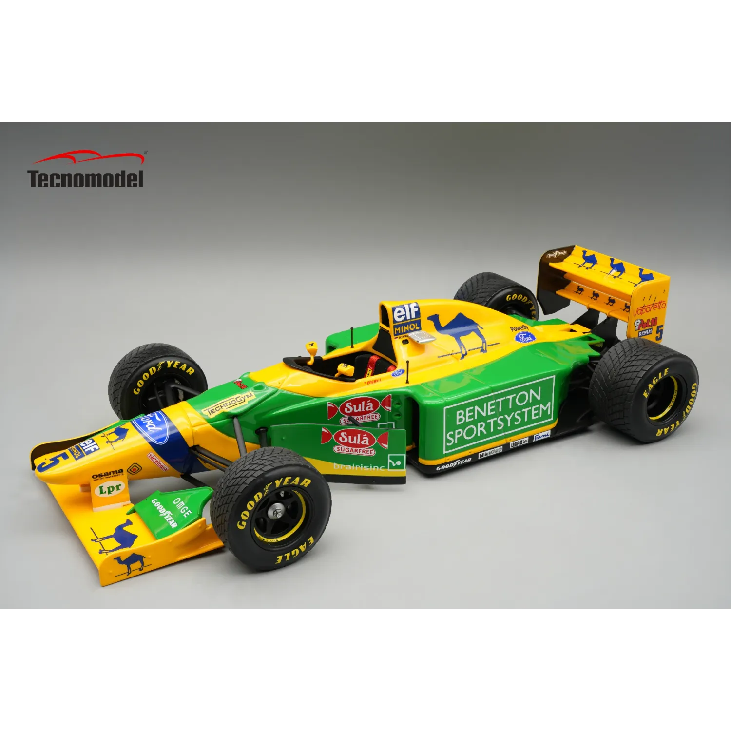 1:18 Tecnomodel - Benetton F1 B193 Team Benetton Ford #5 British GP 1993 M. Schumacher *With Rain Tires*