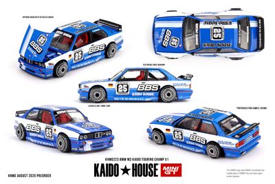 1:64 Mini GT - 1989 BMW M3 (E30) Kaido Touring Champ v1 Blau