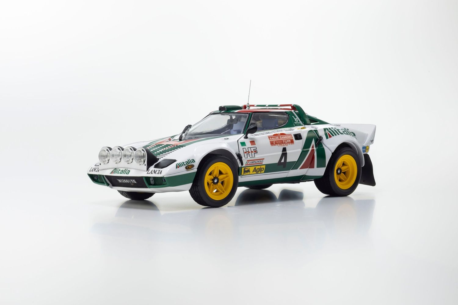 1:18 Kyosho - Lancia Stratos HF Alitalia #4 Winner Rally Sanremo