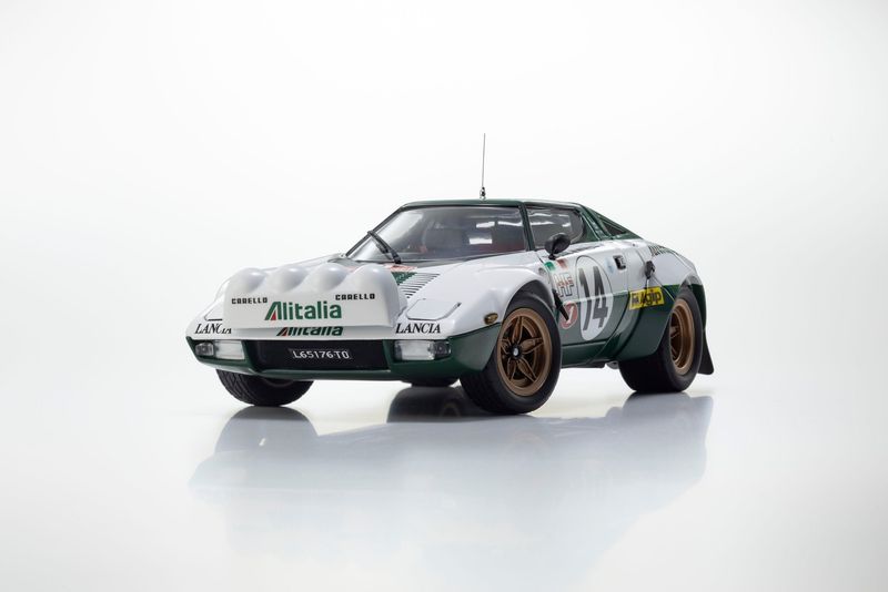1:18 Kyosho - Lancia Stratos HF Alitalia #4 Winner Rally Montecarlo 1975 S. Munari - M. Mannucci