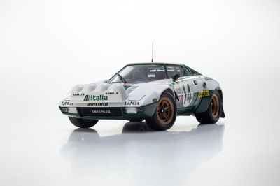 1:18 Kyosho - Lancia Stratos HF Alitalia #4 Winner Rally Montecarlo 1975 S. Munari - M. Mannucci