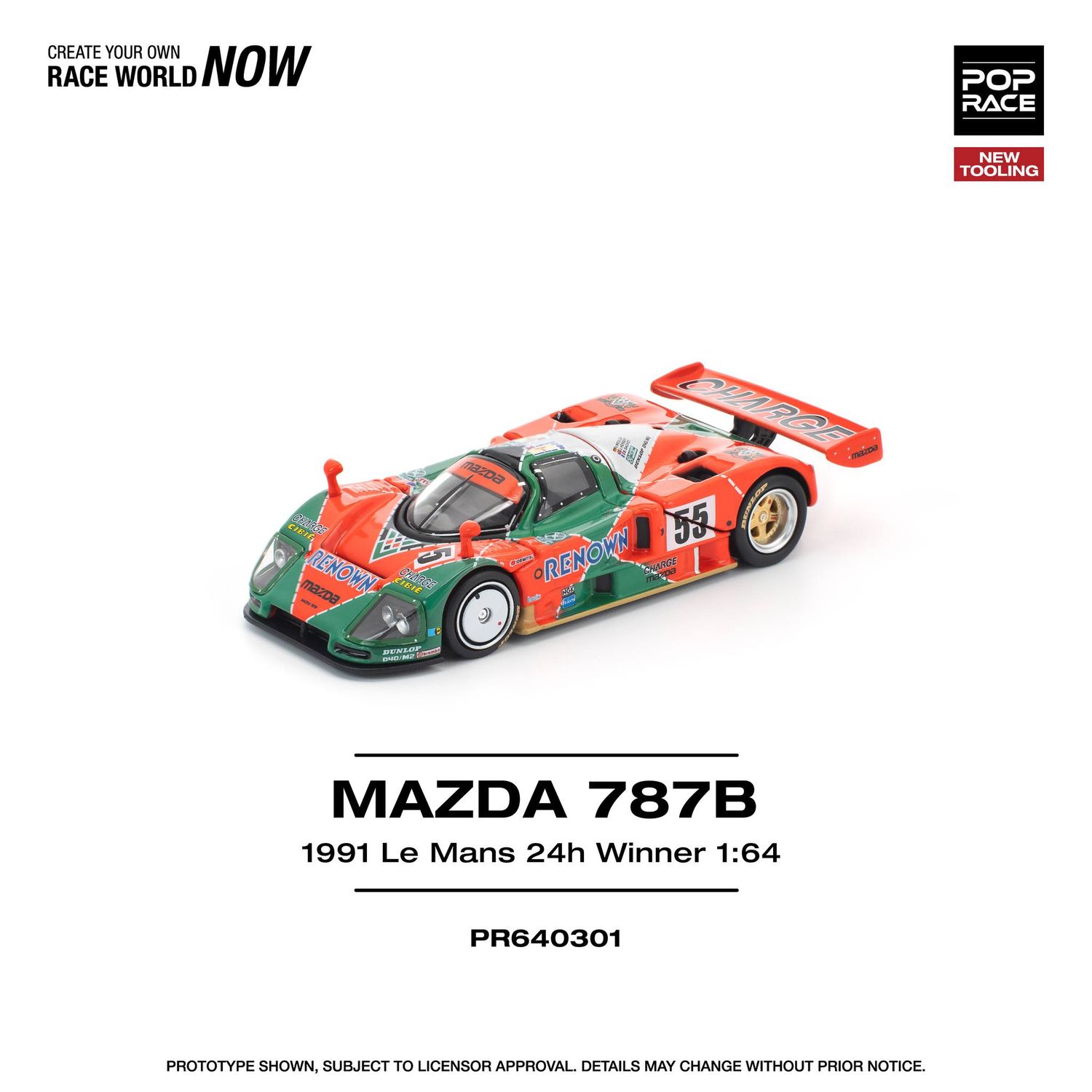 1:64 Pop Race Limited - 1991 Mazda 787B Le Mans 24h Winner