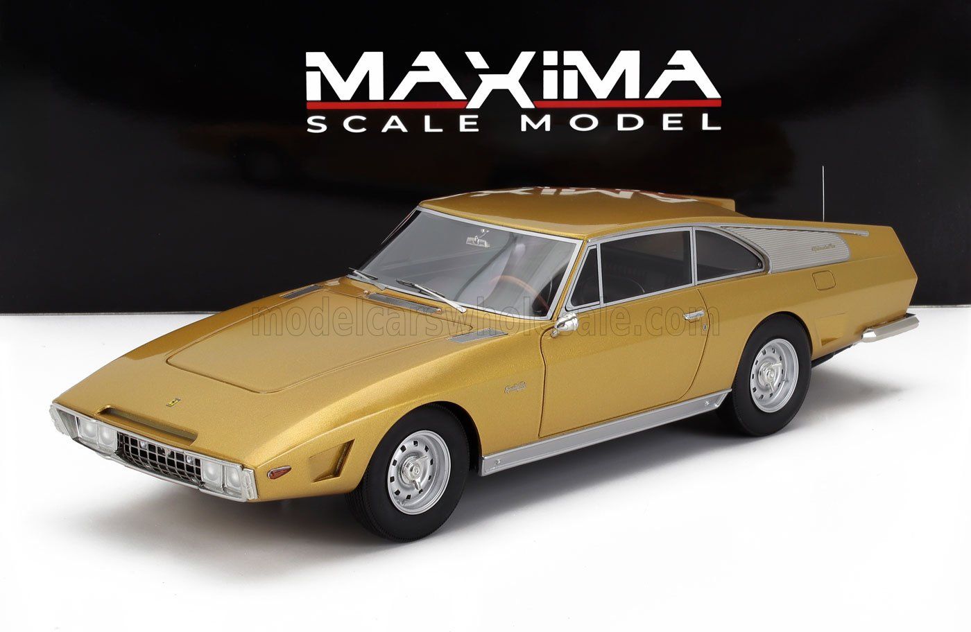 1:18 Maxima Scale Model - 1966 Ferrari 330GT 2+2 Navarro Special Gold Metallic